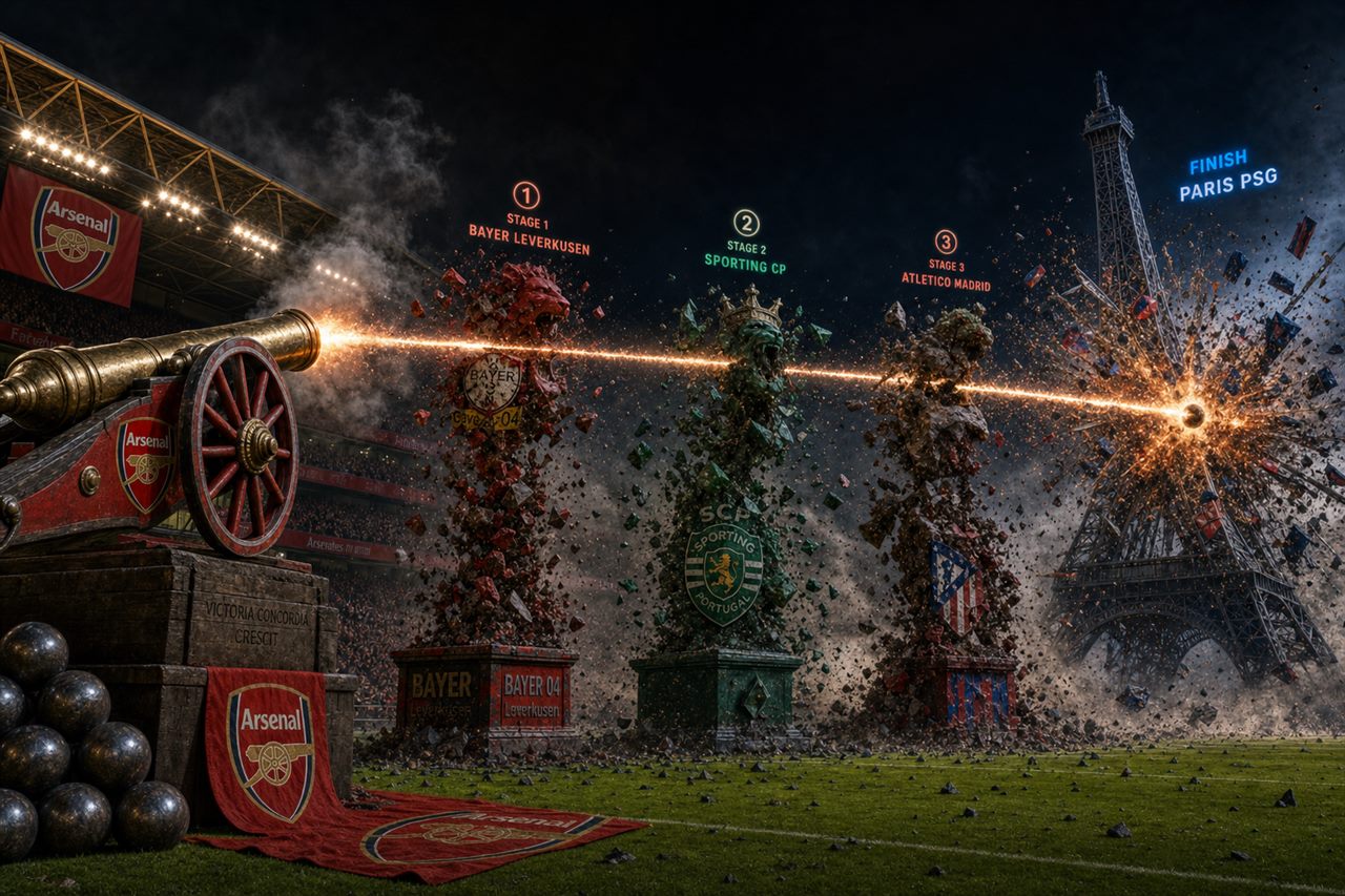 Arsenal — fan poll art for UCL Final 2026 vs PSG