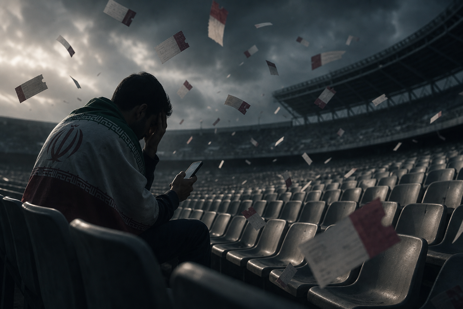 Illustration: fans who thought they had seats — then the federation pool disappeared